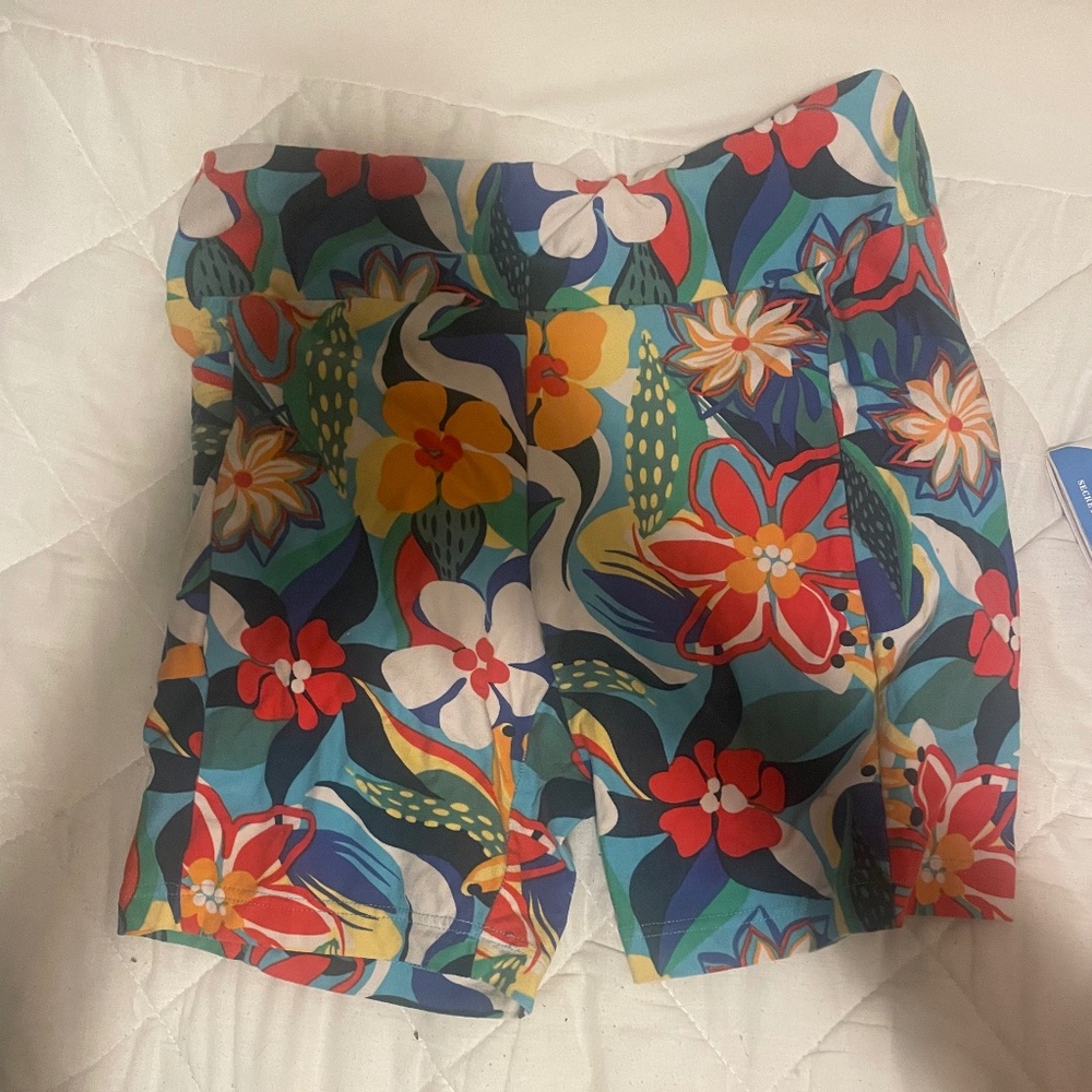 no boundaries floral biker shorts